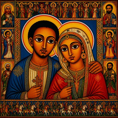 portrait of two people together