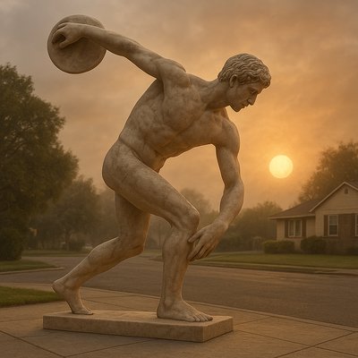 a statue of a man holding a basketball ball