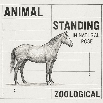animal standing in natural pose