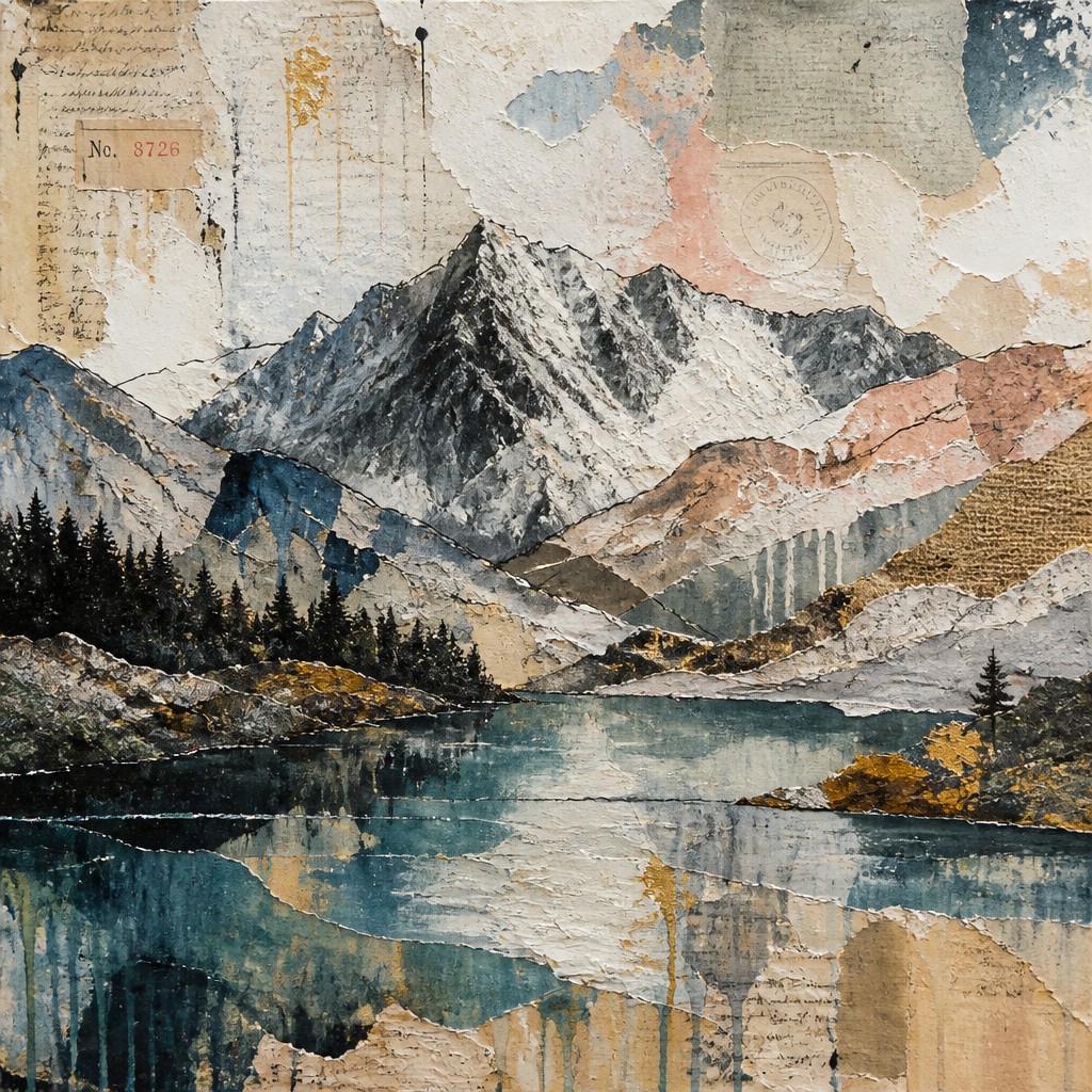 serene landscape with mountains and water