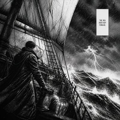 sailing ship on a stormy sea