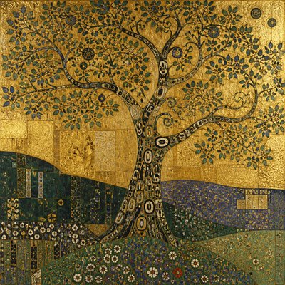 a tree in nature — Austrian Art Style