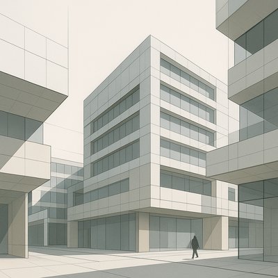 Modern Architecture Art Style Transfer Example