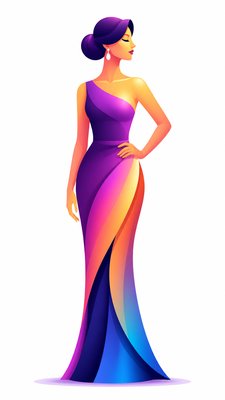 full-length portrait of an elegant figure