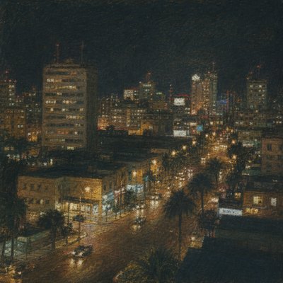 night time city scape