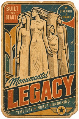 an old metal sign advertising a women's clothing store