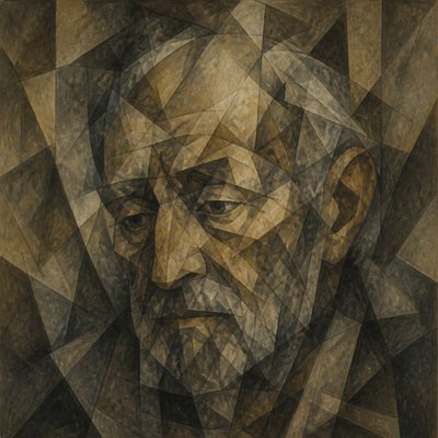 close-up portrait of an elderly person with expressive weathered features
