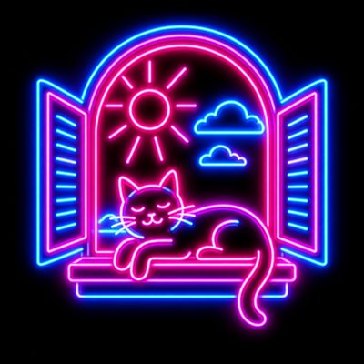 a cat lounging in a sunlit window