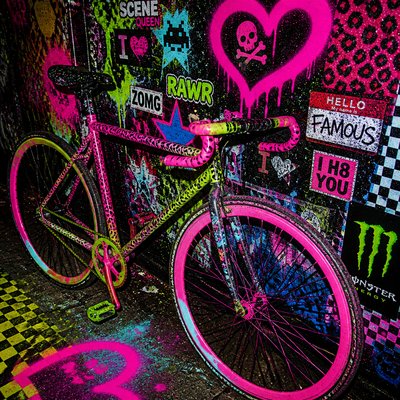 bicyle resting against a wall — Scene Aesthetic