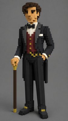 full-length portrait of an elegant figure