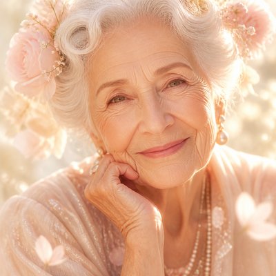close-up portrait of an elderly person with expressive weathered features