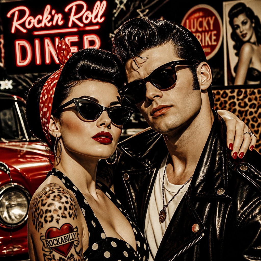 portrait of two people together — Rockabilly Aesthetic