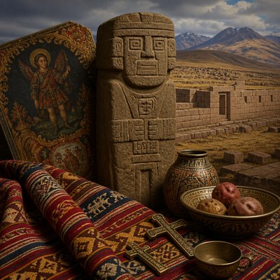 still life with everyday objects — Bolivian Art Style
