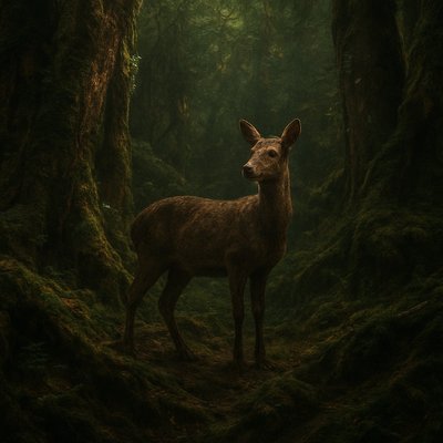 animal standing in natural pose