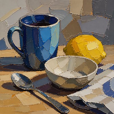 still life with everyday objects