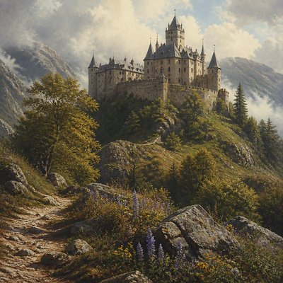 majestic castle on a hilltop