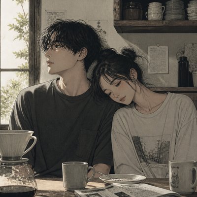 portrait of two people together
