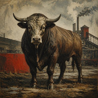 animal standing in natural pose — Social Realism Art Style