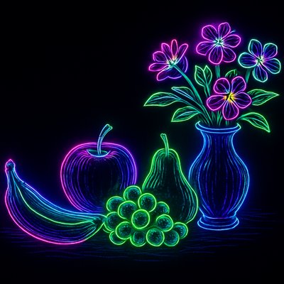 Neon Outline Style 3
