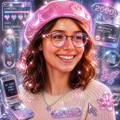 Y2K Aesthetic Style Transfer Example