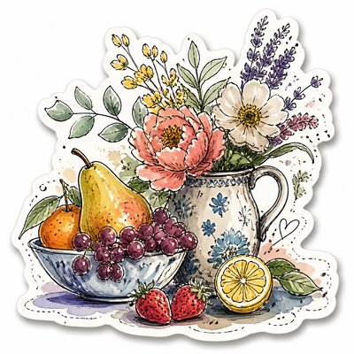 Hand-Drawn Sticker Design 3