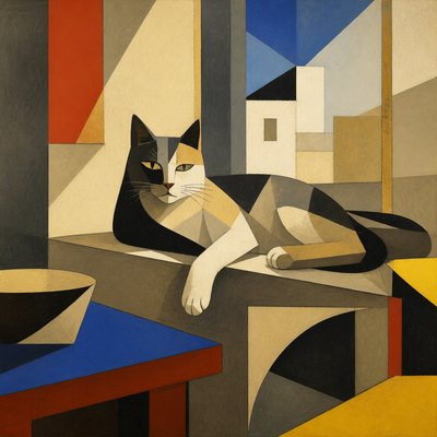 a cat lounging in a sunlit window