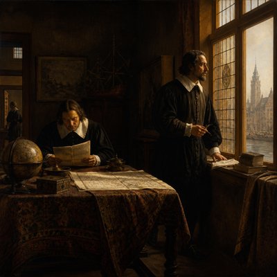 wide landscape with natural scenery — Amsterdam Golden Age Art Style