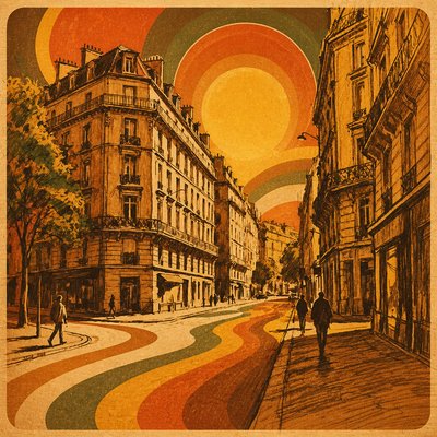 70s Retro Aesthetic Style Transfer Example