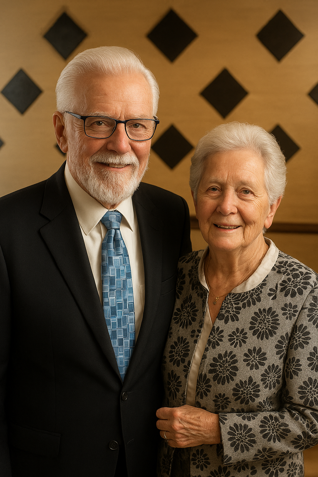 a man and a woman standing next to each other