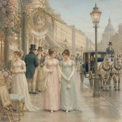 urban street with city activity — Regencycore Aesthetic