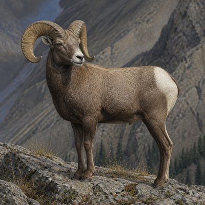animal standing in natural pose