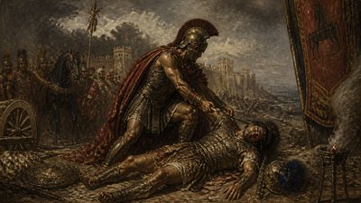 Achilles kills Hector in the Trojan war