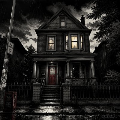 house with front view — Graphic Novel Art
