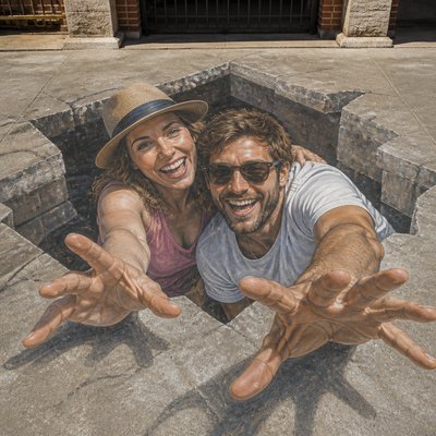portrait of two people together
