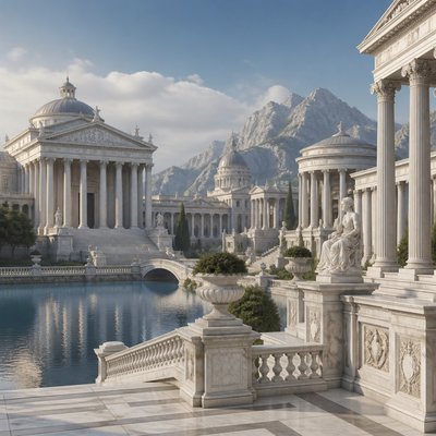wide landscape with natural scenery — Neoclassical Architecture