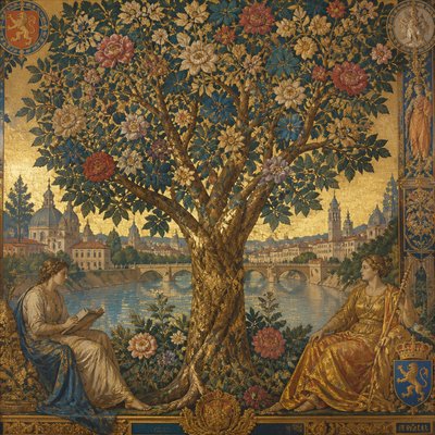 a tree in nature — Lyon Art Style