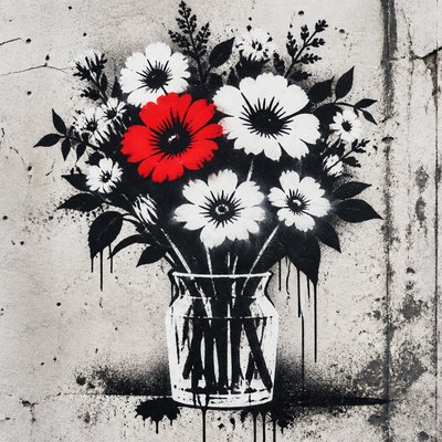 bouquet of flowers in a glass vase