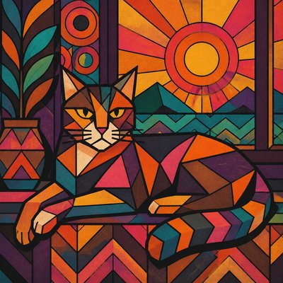 a cat lounging in a sunlit window