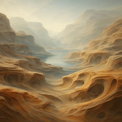 serene landscape with mountains and water