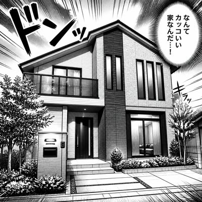 house with front view — Manga Comic Art
