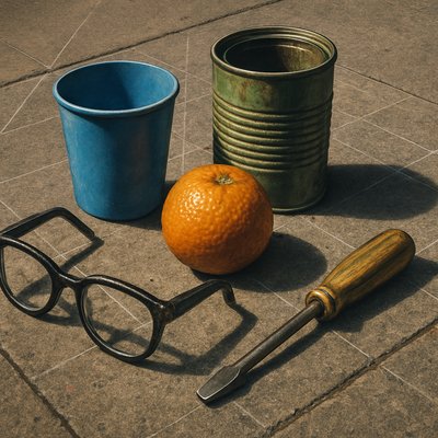 still life with everyday objects