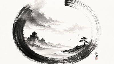 sweeping panoramic landscape with a dramatic sky