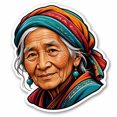 close-up portrait of an elderly person with expressive weathered features