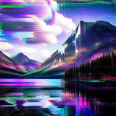 serene landscape with mountains and water