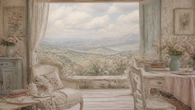 sweeping panoramic landscape with a dramatic sky