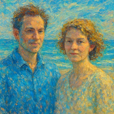 portrait of two people together