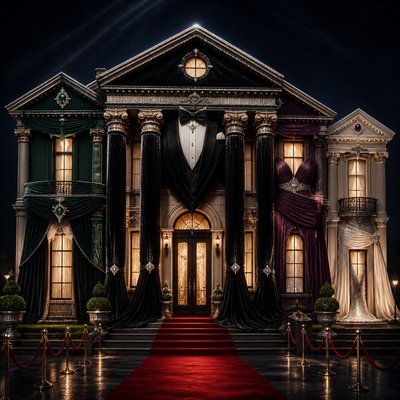 house with front view — Formal Evening Wear Fashion