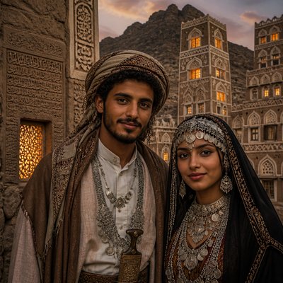 portrait of two people together