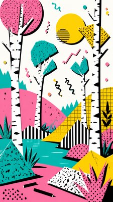 a serene birch forest in soft morning light, no people, no text