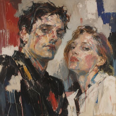 portrait of two people together